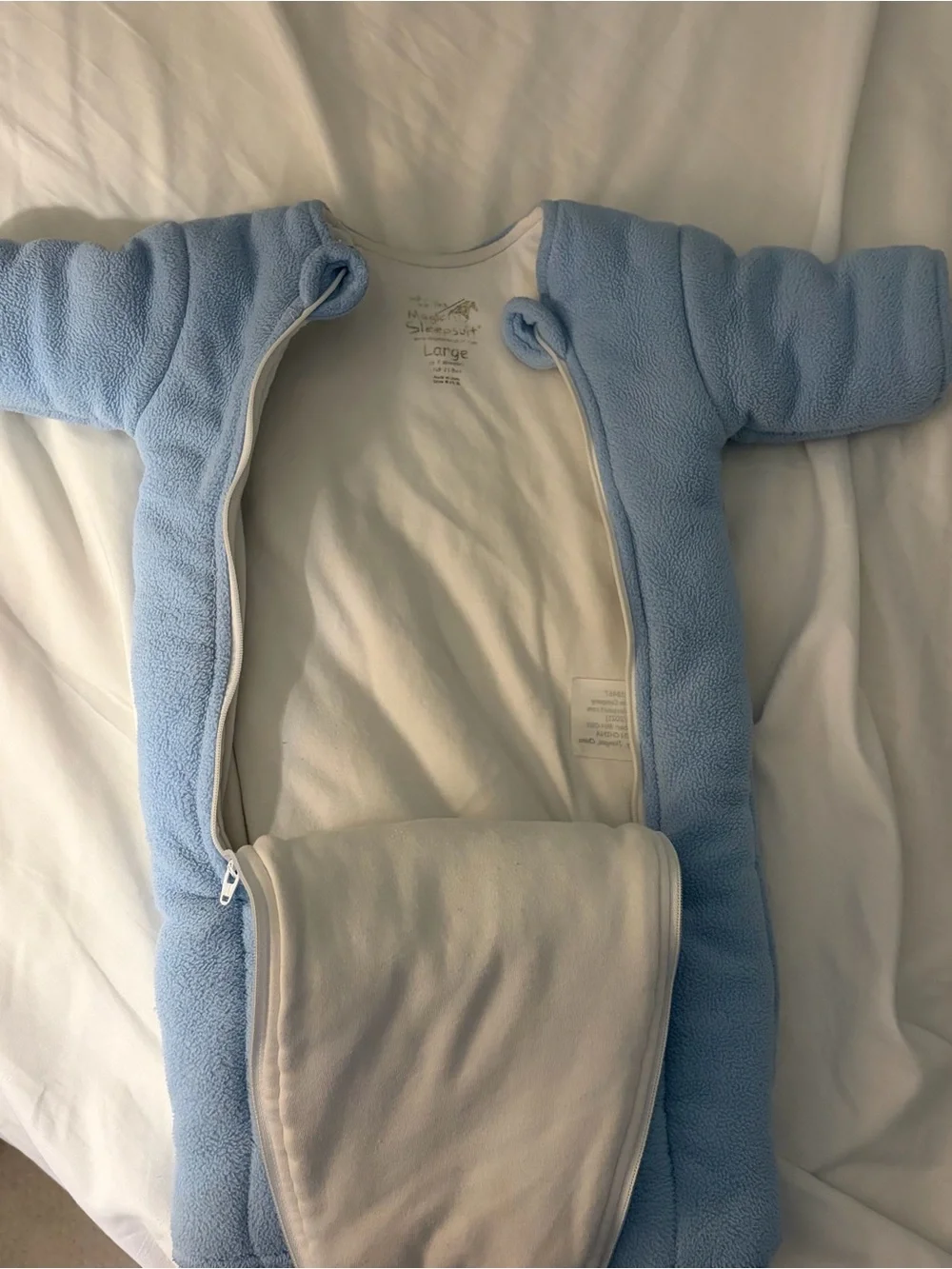 Baby Merlin’s Magic Sleepsuit Fleece Light Blue Large